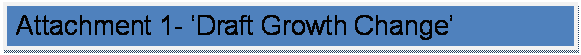 Text Box: Attachment 1- ‘Draft Growth Change’