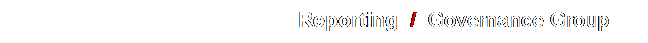 Text Box: Reporting  /  Governance Group