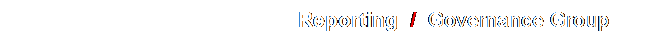 Text Box: Reporting  /  Governance Group