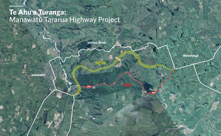 Te Ahu a Turanga: Manawatū Tararua Highway map